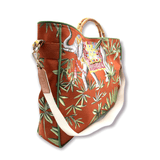 Indiana Orange Tota Bag w/ Strap - Villa Yasmine