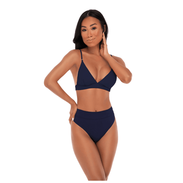 Micheline Bikini Top - Navy - Villa Yasmine