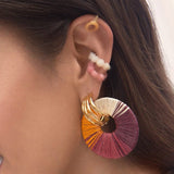 Elara Hoops Earrings - Pink - Villa Yasmine